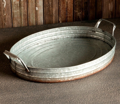 Metal Oval Serving Tray