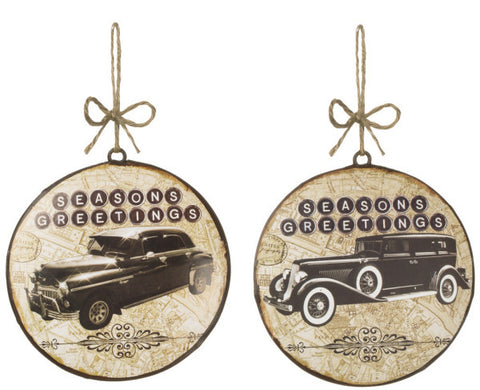 Vintage Car Disc Ornaments